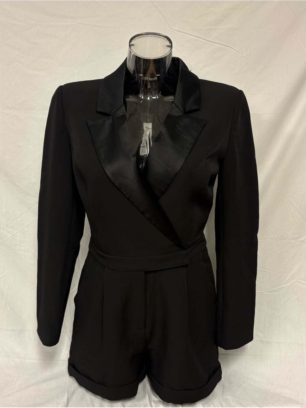 Steve Madden Black Tuxedo Romper NWT Size Small